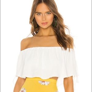 Flynn Skye crop top in white. Size medium.